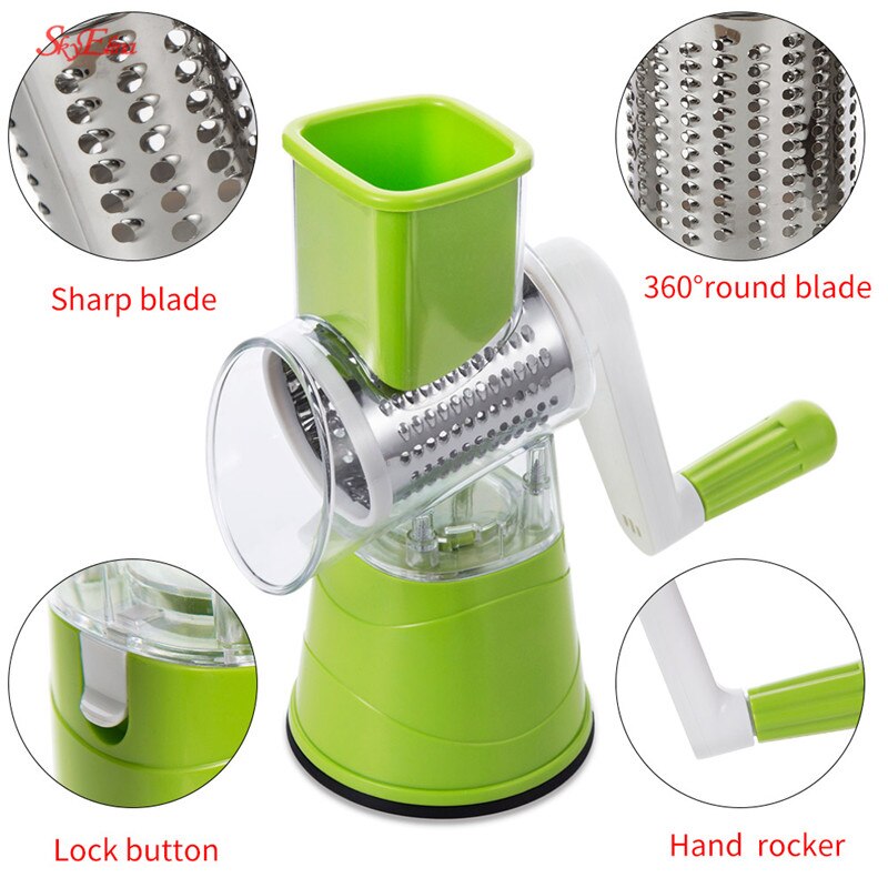 Multifunctionele Handleiding Plantaardige Spiral Slicer Chopper Slicer Kaasrasp Smart Groentesnijder Keuken Gereedschap Skyelina 5Z