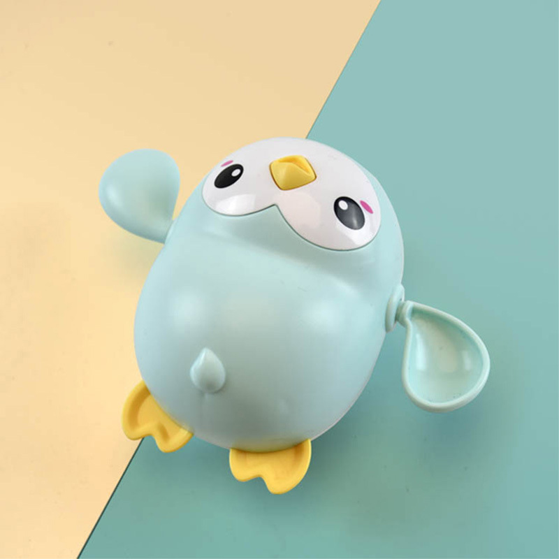 Baby Bath Toys Animal Cute Cartoon Frog Dog Crab Water Toys For Bathroom Swimming Pool Chain Clockwork Toy Kids Christmas: Penguin-ST132M