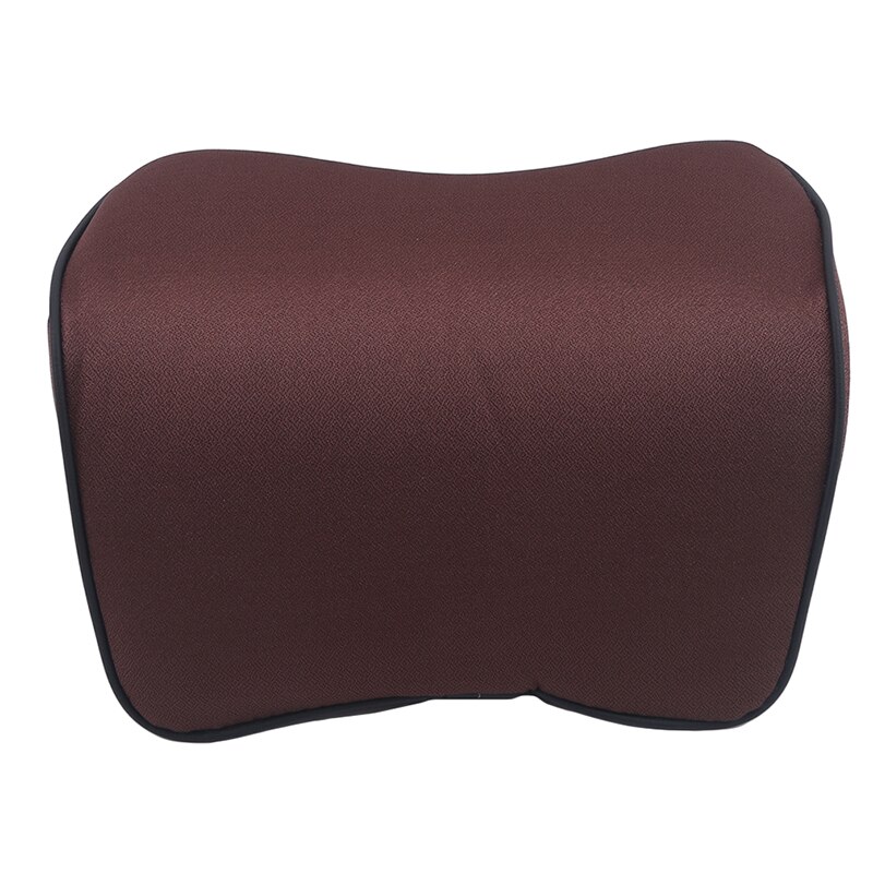 Car Pillows 3D Memory Foam Warm Car Neck Pillow PU Leather Car Seat Cushion Universal Lumbar Back Support Auto Accessories: coffee
