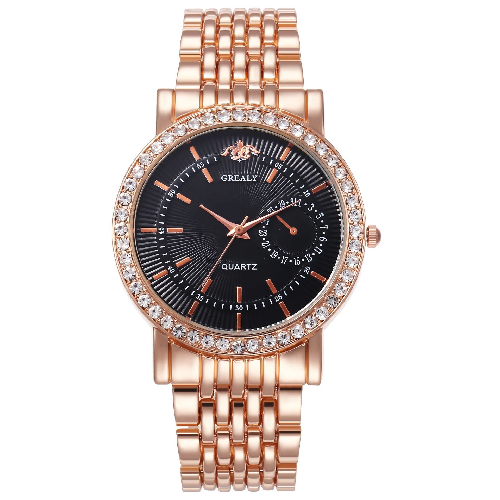 Diamant Vrouwen Luxe Horloge Strass Elegante Dames Horloges Gouden Klok Horloges Voor Vrouwen Relogio Feminino