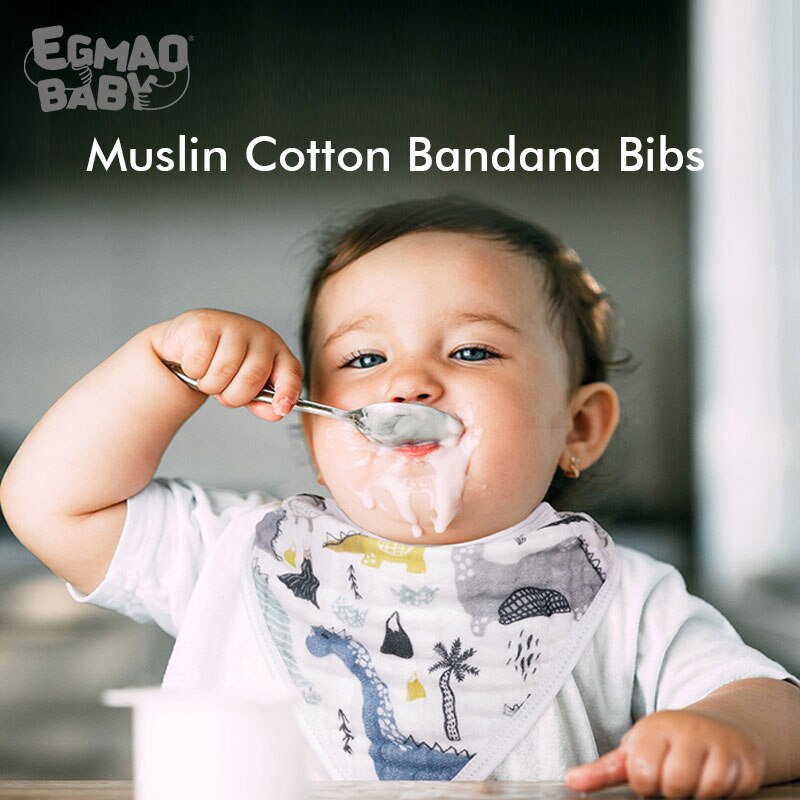 3Pcs/Lot Baby Bibs 100% Muslin Cotton Bibs For Girls & Boys, Super Soft Feeding & Teething Baby Bandana Drool Bibs For Newborns