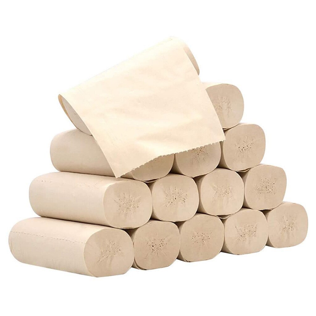 14pcs Roll Paper Tissue Roll 4 Layer Thickened Household Clean Soft Bamboo Pulp Toilet Paper Tissue Napkin Paper Towels In Stock: Default Title