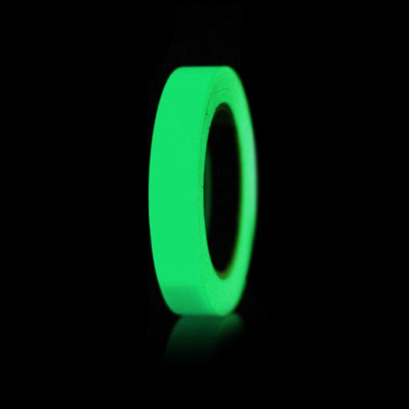 Ruban auto-adhésif lumineux vert, 3m 10m, autocollant d&#39;avertissement lumineux décoratif de scène, lueur dans la nuit: green / 10mmx5m