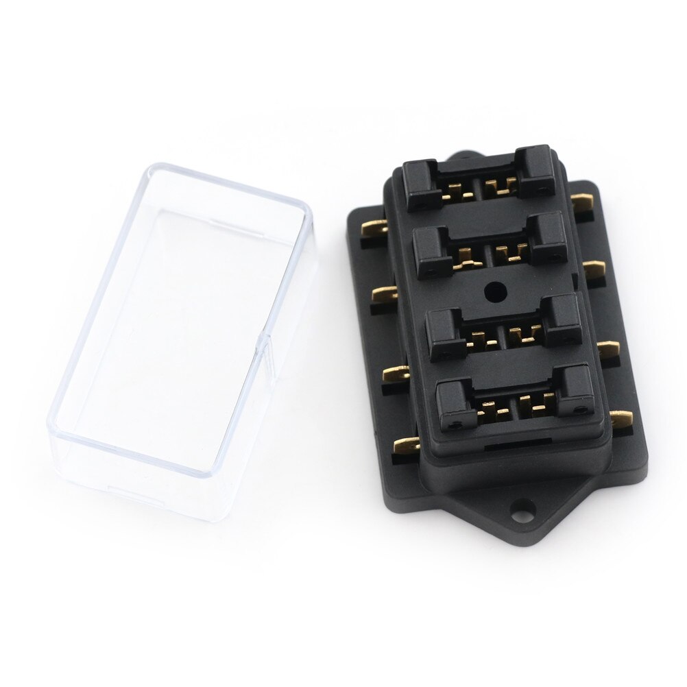 4 Way Circuit Standaard Ato Blade Fuse Box Dc 12V/24V Auto Zekering Blok Houder Gevarieerde Manier vlakke Plaat Zekeringkast Auto Zekering Accessoire