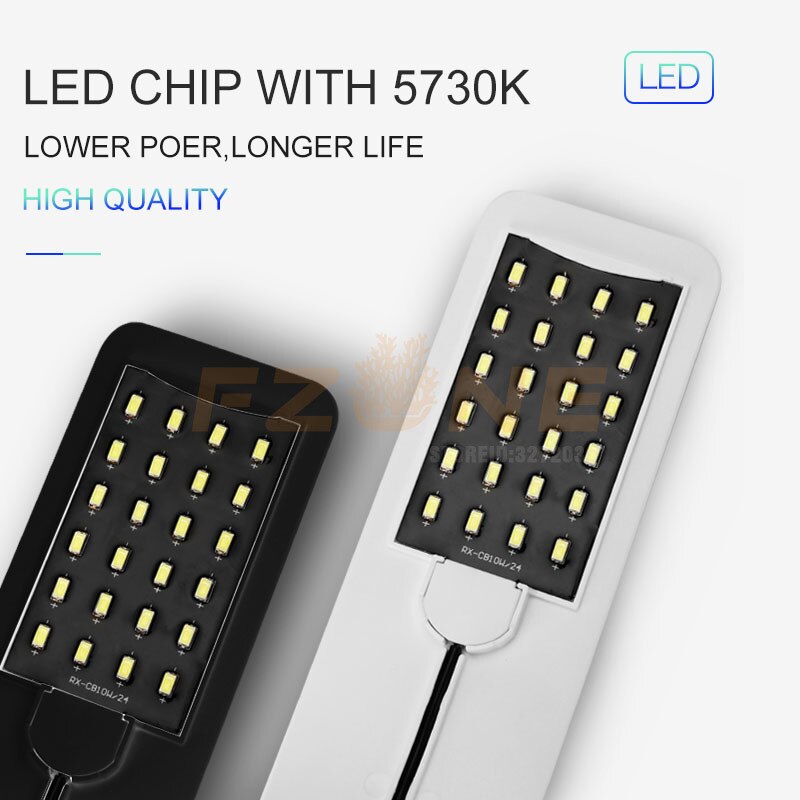 Super ohut led akvaario valo valaistus kasvit kasvavat kevyt vesikasvi valaistus vedenpitävä clip-on lamppu energiansäästölamppu