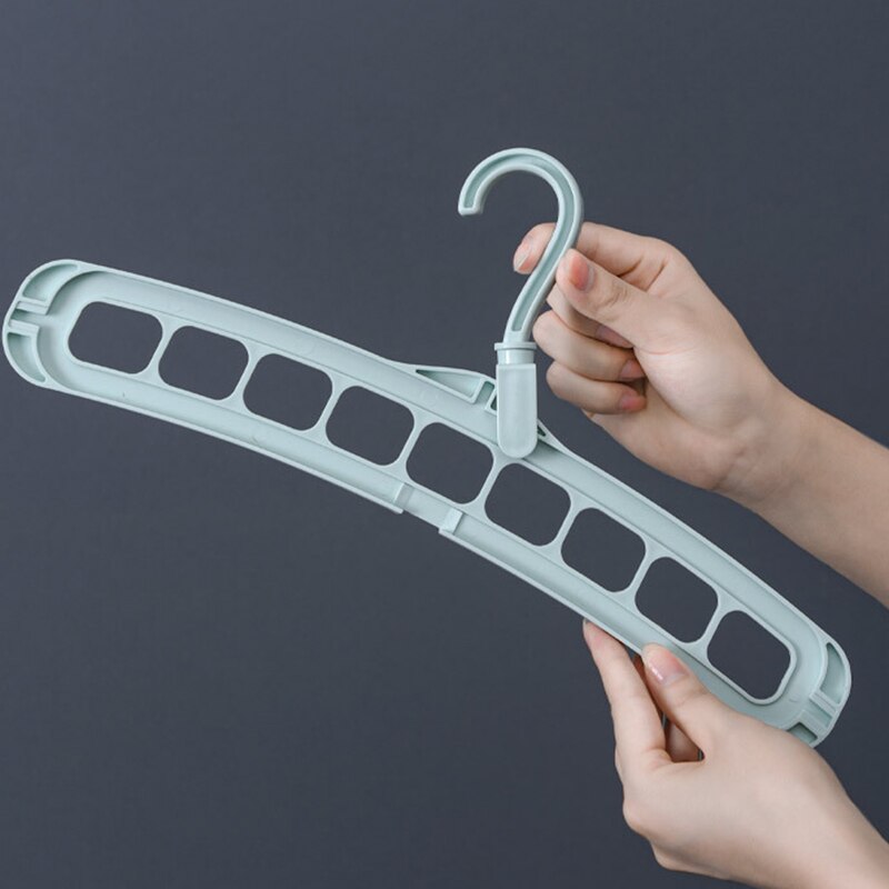 9 holes Clothes Hanger Organizer Space Saving Hanger Multi-function Folding Magic Hanger Drying Racks Scarf Clothes Storage: 06 white