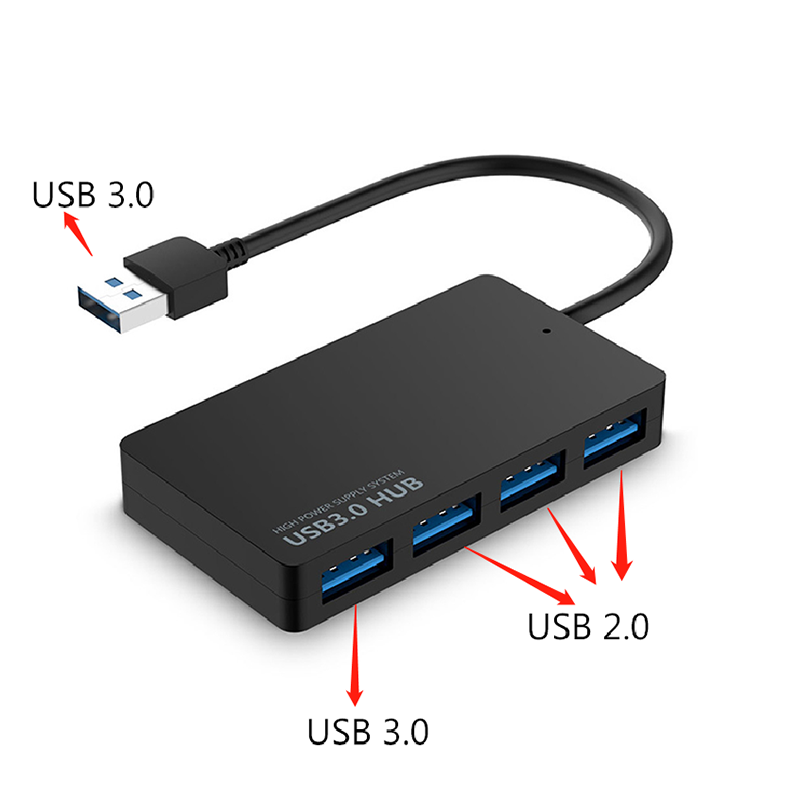 Wysokiej prędkości, HUB USB 3.0 rozdzielacz Multi USB 4 porty Expander USB wielokrotnego Expander akcesoria komputerowe do laptopa PC