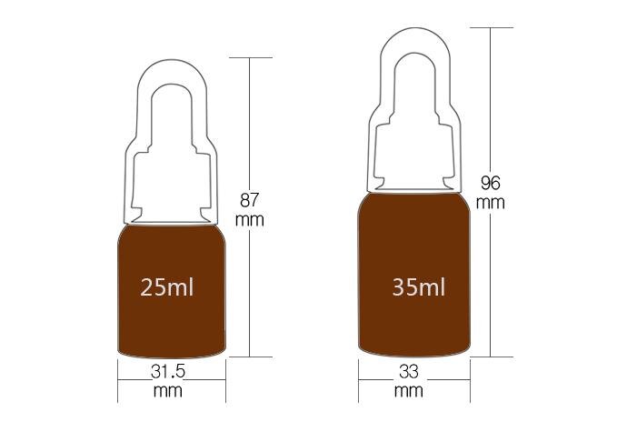 10 kpl/erä 35ml eteerisen öljyn pulloa , 25ml tippapulloa , 35ml lemmikkipulloa tiputtimella