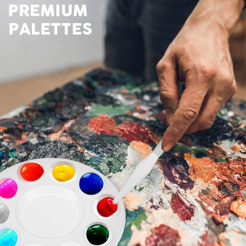 Paleta de pintura y juego de cuchillos para pintar, juego de herramientas de pintura para manualidades DIY, pintura al óleo, mezcla de pinturas, mezcla acrílica