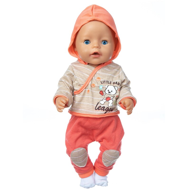 Born Baby Fit 18 pouces 43cm vêtements de poupée trois bleu lapin bleu lapin grenouille bleu Bea poupée accessoires pour bébé d'anniversaire: Q-113