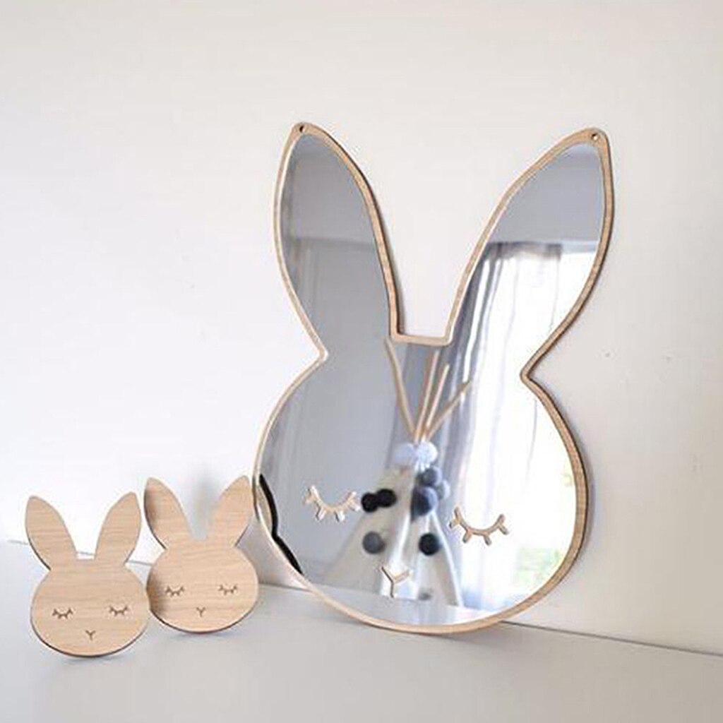 Children Acrylic Wall Mirror With Rope Hanging Baby Room Decorative Bathroom Living Room 3d Wall Decorations Stickers