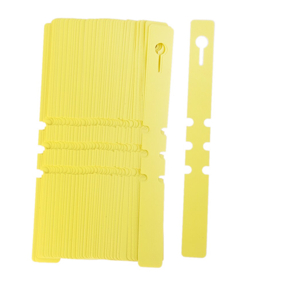 Etiquetas de plástico para plantas, marcador de jardín para bandejas de semillas y macetas, suministros para invernadero, 100 Uds.: Yellow