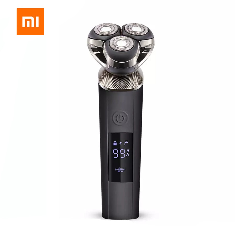 Xiaomi Youpin MSN Waterproof Smart Electric Shaver Large LCD Screen Cordless Type-C Rechargeable Dry Wet Shave Razor