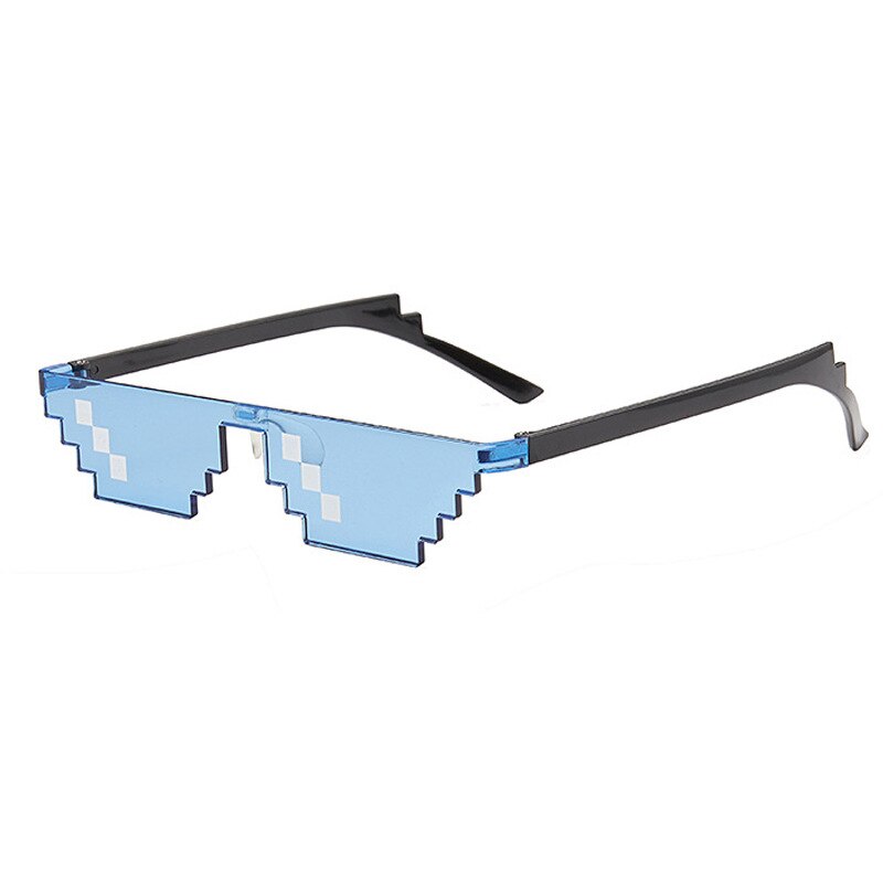 8 bits Thug vida gafas de sol pixelada hombres mujeres gafas de sol de mosaico UV400 gafas Vintage Unisex gafas de juguete: H