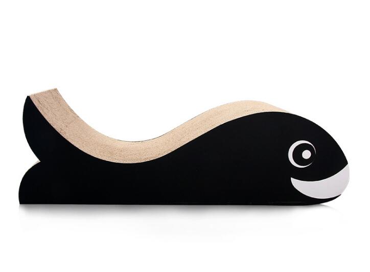 Medium Fish Shape Cat Scratcher Lounge Bed Fat Cat Bed Cardboard Paper Cat Toy Scratching Pad