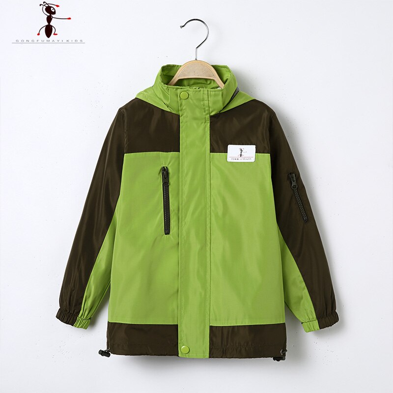KungFu Ant Günstige Frühling Herbst Jungen Wasserdicht Für Jungen Mäntel Grün Kinder Berühmte Mit Kapuze Jacke Jungen Kleidung: 7T
