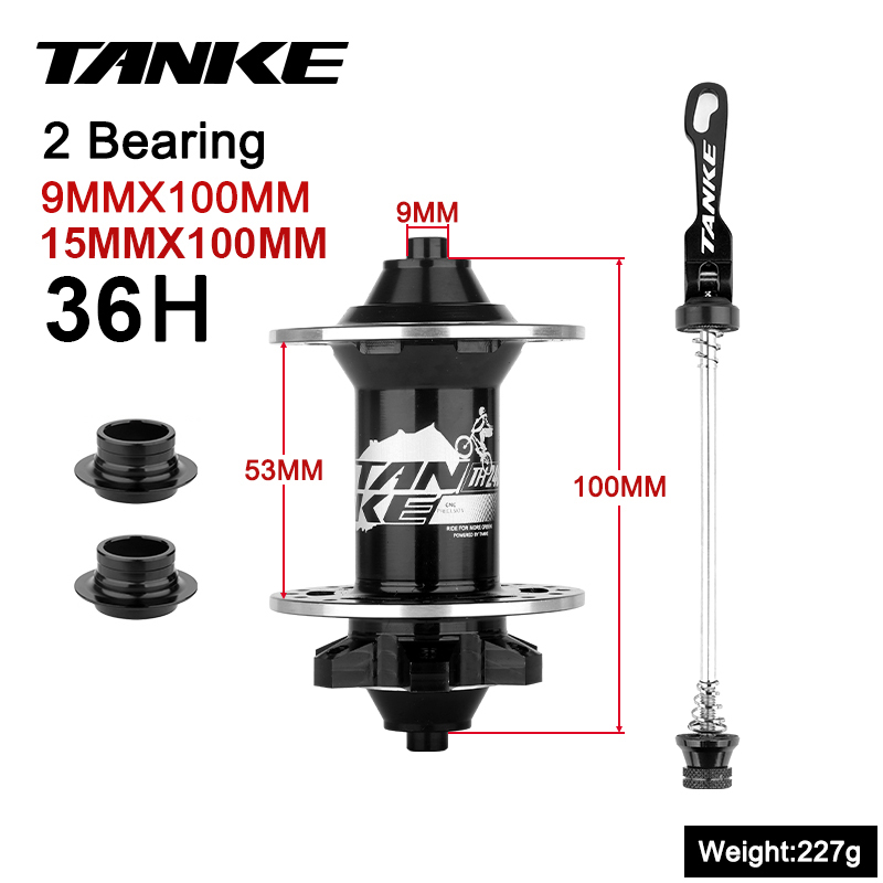 Mozzo TANKE-MTB, 36 fori 6 artigli 108 clic NBK, cuscinetto sigillato, mozzo freno a discoteca in lega di alluminio per montagna bicicletta, mozzo 7,8,9,10,11,12 velocità: Luce Verde