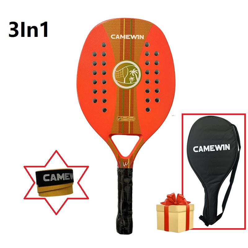 Camwin Raquete Strand Tennis Carbon Fabrikanten Strand Bal Klepels Padel Racket Pala Padel Outdoor Sport Met Cover: 2