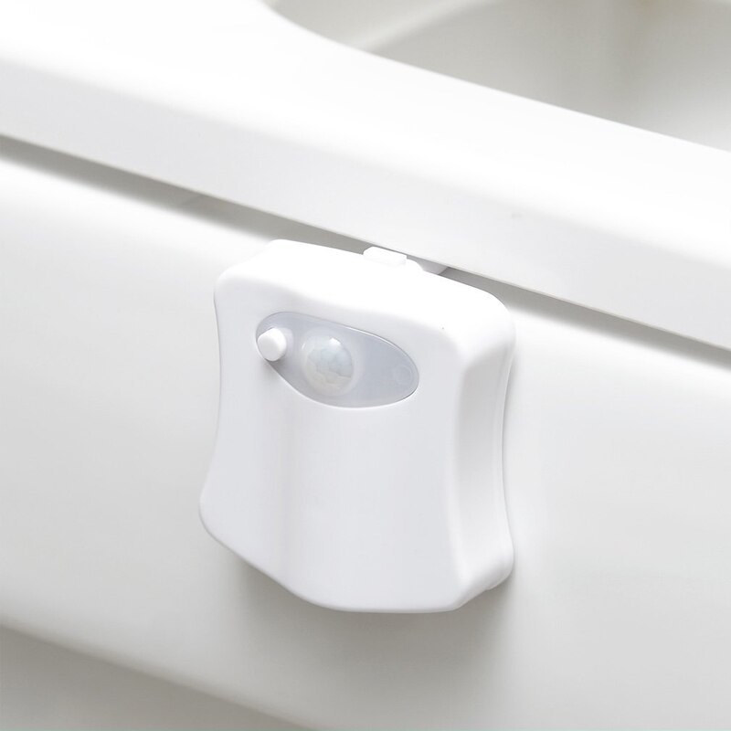 Smart pir bevægelsessensor natlampe 16 farver vandtæt toiletlys førte menneskekroppen aktiveret luminaria wc farverig belysning
