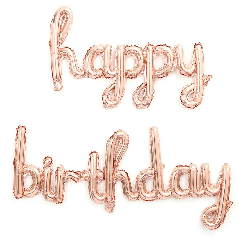 1pc Alles Gute Zum Geburtstag Englisch Aluminium Film Ballon kinder Party Szene Ornament Geburtstag Dekoration Party Dekoration: Gold