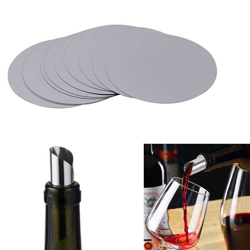 Aluminum Foil Wine Pourer Disc Flexible Drip Stop Pour Spouts Disk Flexible Drip Stop Pour Spouts Disk Stop Pouring Disks