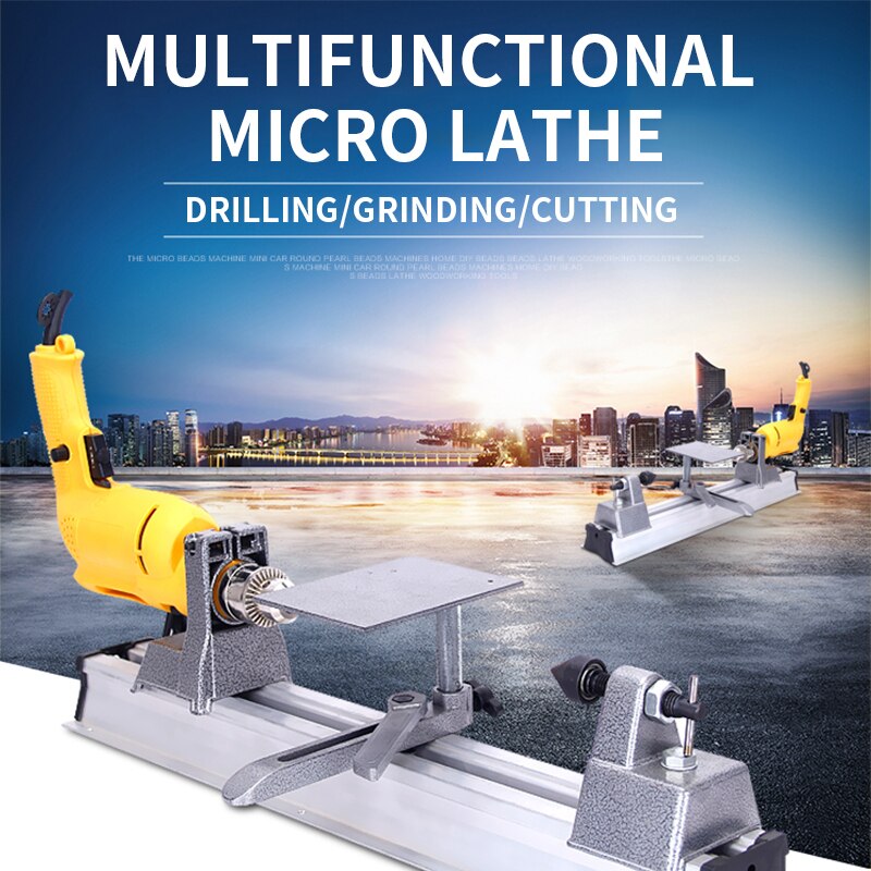 Multifunctionele Miniatuur Draaibank (Zonder Elektrische Boor) Slijpen En Polijsten Auto Kralen Ball Bead Machine Mini Diy