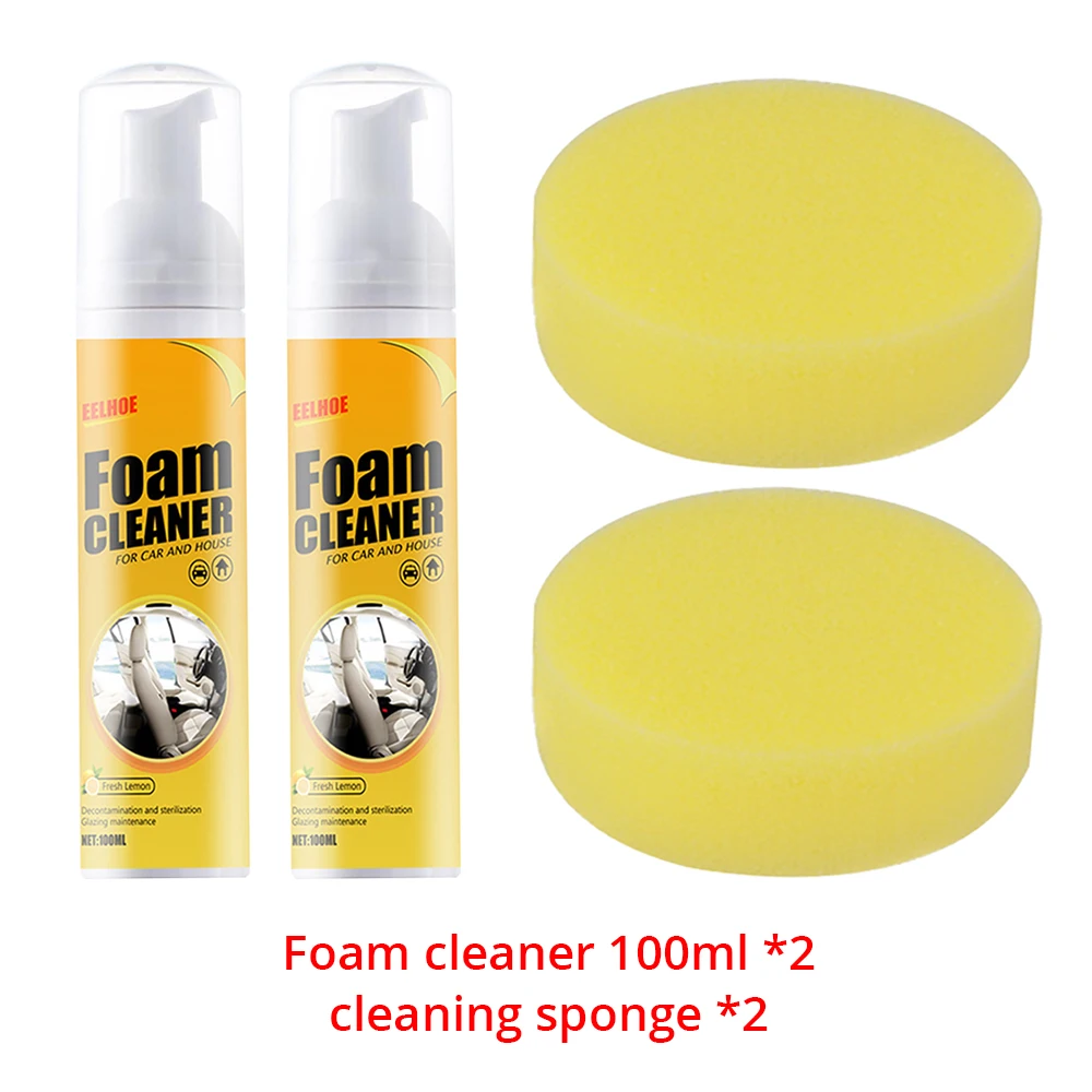 30ML/100ML Multi-Purpose Foam Cleaner Leather Clean Wash Automoive Car Interior Home Maintenance Surfaces Renovate Accessories: GRAY