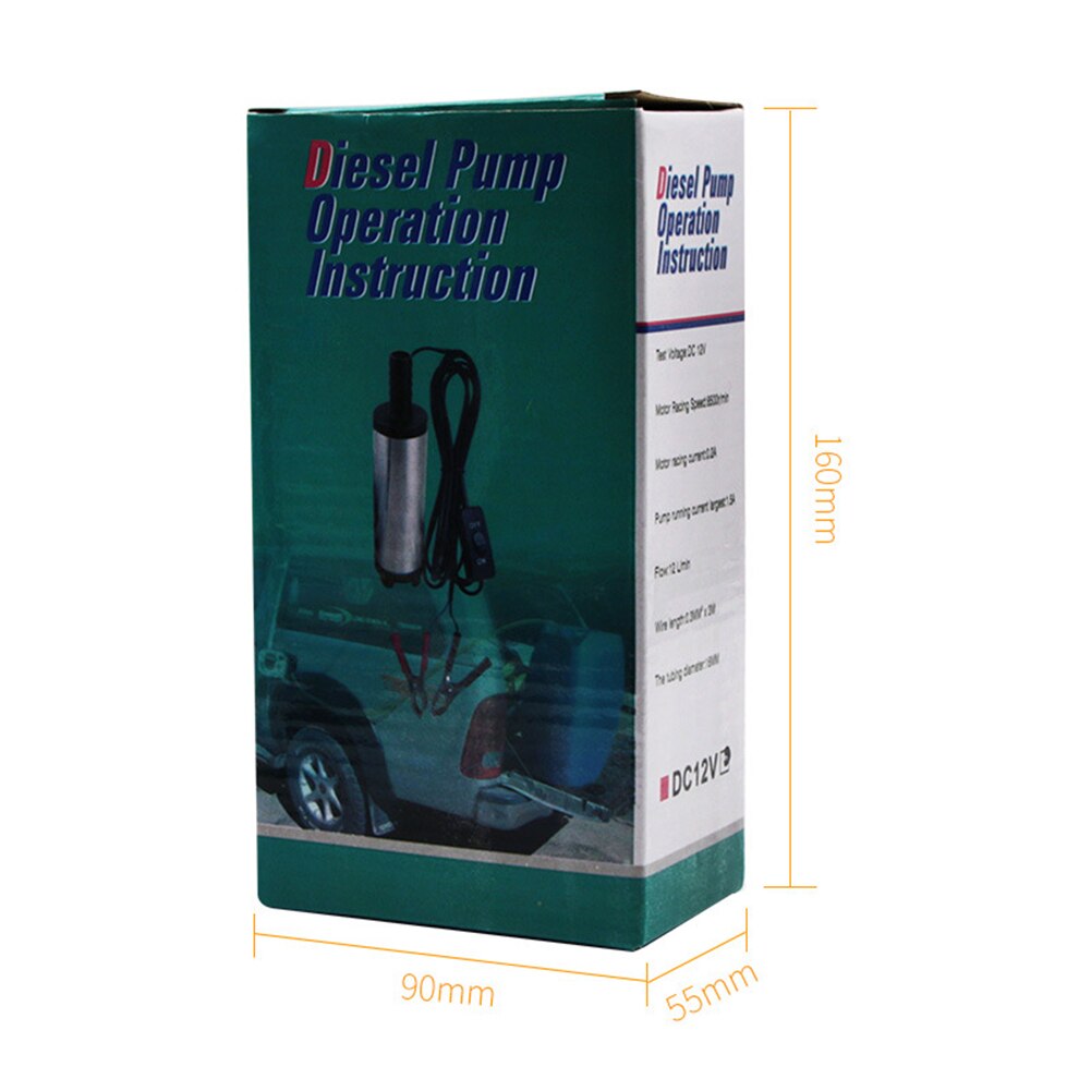 12V/24V Car Electric Oil Pump Diesel Fuel Water Oil Transfer Submersible Pump with On/Off Switch Oil Engine Transfer Pump