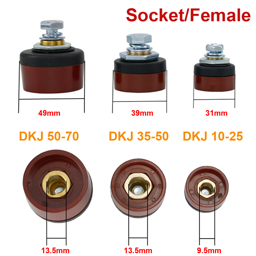 DKJ 10-25 35-50 50-70 conector de Cable máquina de soldadura europea conector de Cable macho hembra de ajuste rápido adaptador de enchufe
