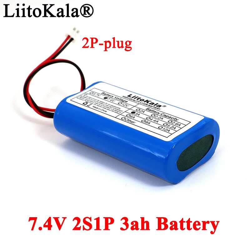 7,4 v 18650 lithium batteries 2s 2,6 ah 3ah fishing led light bluetooth speaker 8,4 v emergency diy batteries with pcb: 7.4v-3000 mah