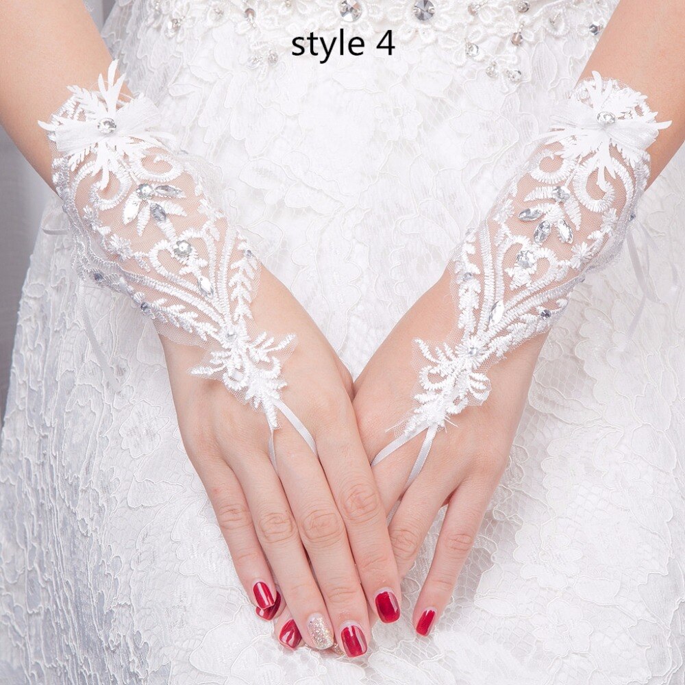 Gants de mariage bon marché, accessoires de mariage, 6styles, fournitures de studio pour spectacle novia