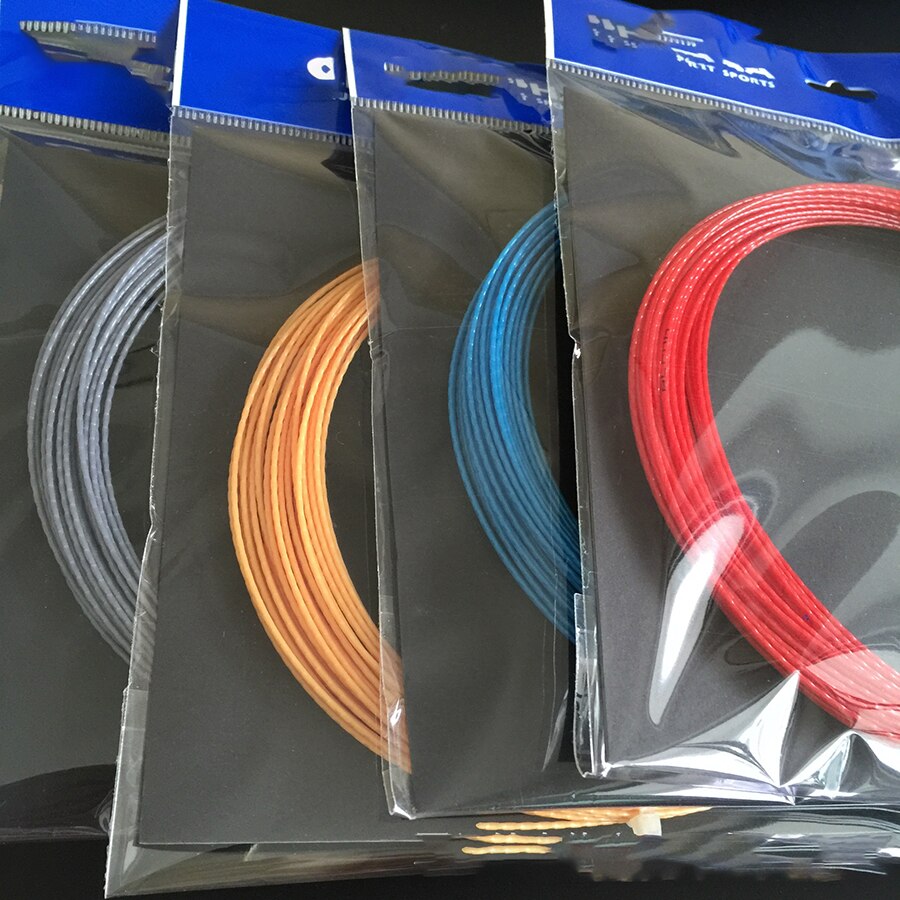 Powerti 5 st/lot bambu polyester tennissnöre top-spin 1.25mm tennisracket gym kontroll träningssnöre 12m