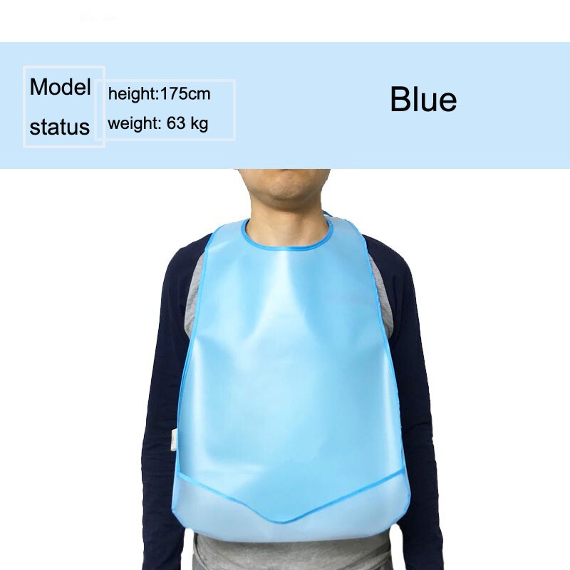 Bavoir de grande taille pour le repas | 1 pièce, imperméable à l'eau, Anti-huile réutilisable, bavoir de dîner de grande taille pour adultes âgées