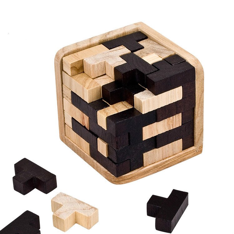 Creatieve 3D Puzzel Luban Grijpende Houten Speelgoed Vroege Educatief Speelgoed Houten Puzzels Voor Volwassenen Kids Brain Teaser Iq Puzzels