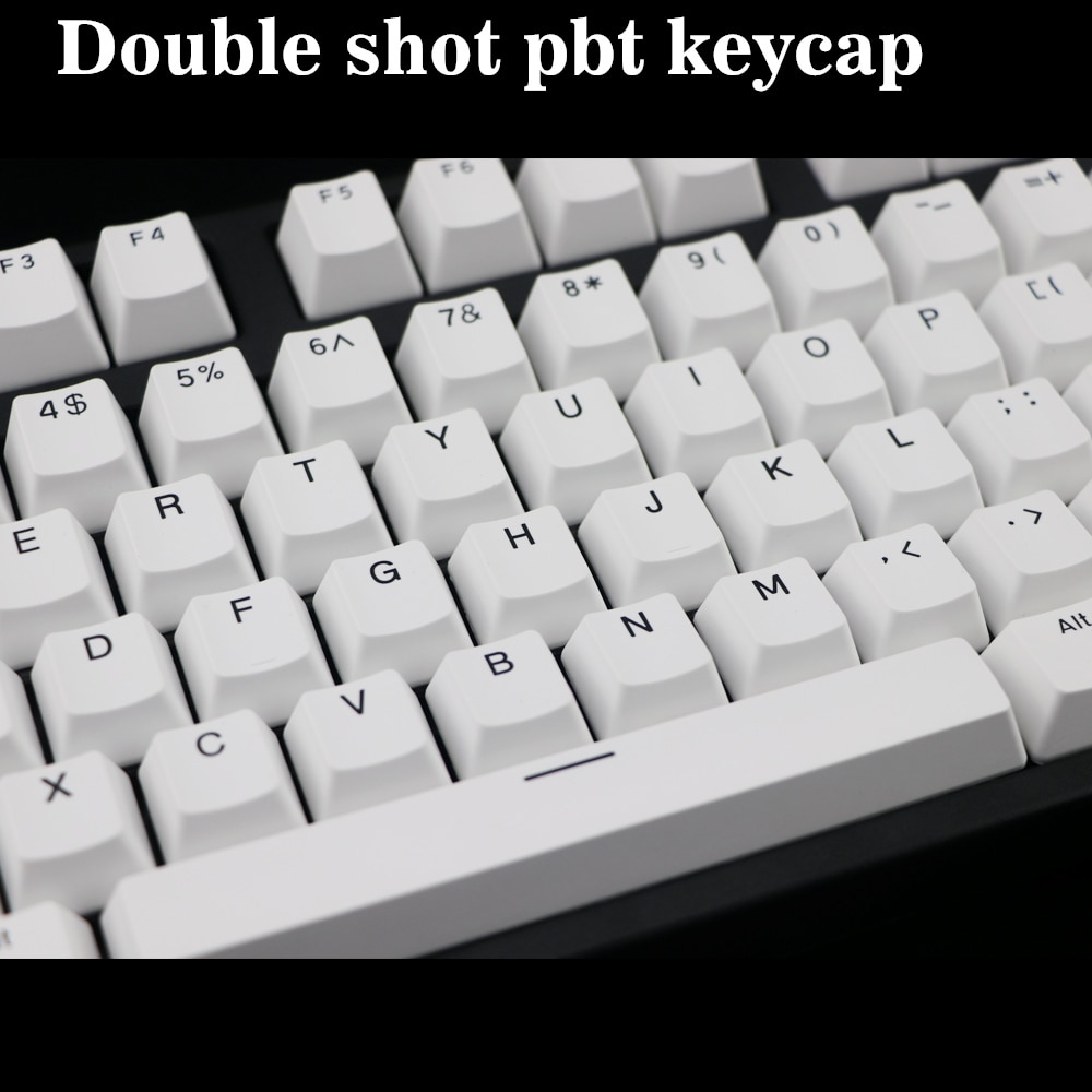 Double shot PBT keycap 108 key ANSI layout OEM Profile Black font Keycaps For Mechanical Gaming Keyboard MX Switches