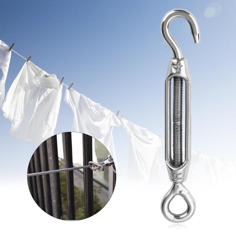 Stainless Steel Eye Turn Buckle Wire Rope Tensioner Hardware Accessories