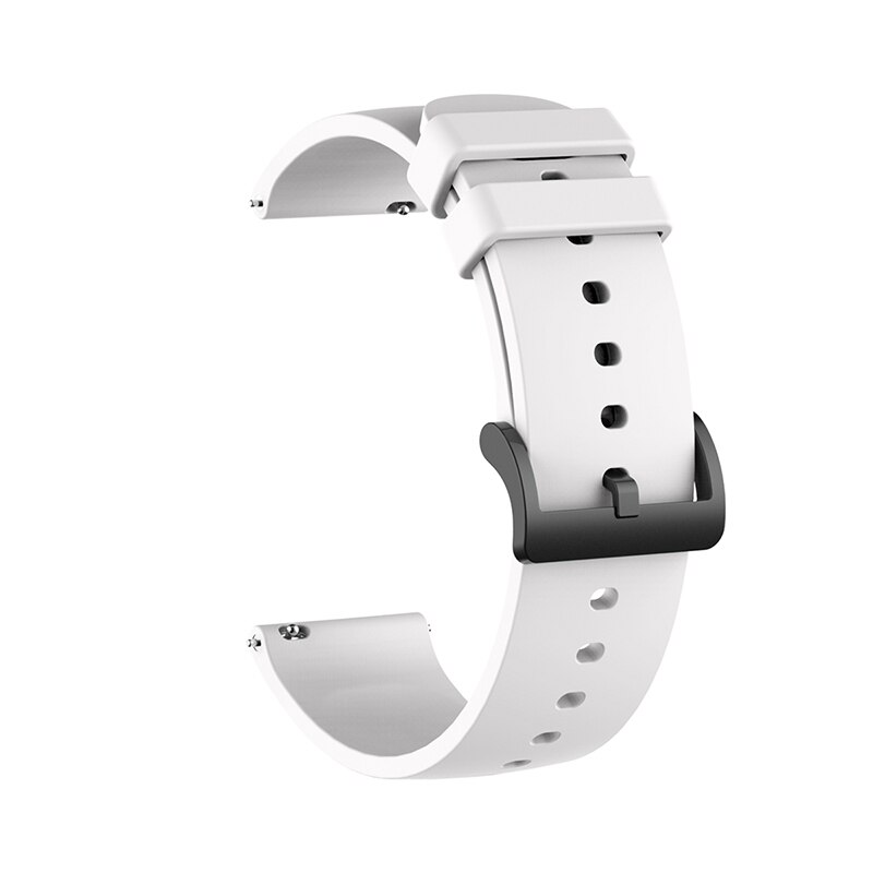 Correa de reloj de silicona de 20mm para Xiaomi Huami Amazfit GTS/GTR 42mm pulsera de reloj inteligente pulsera de repuesto deportivo: White