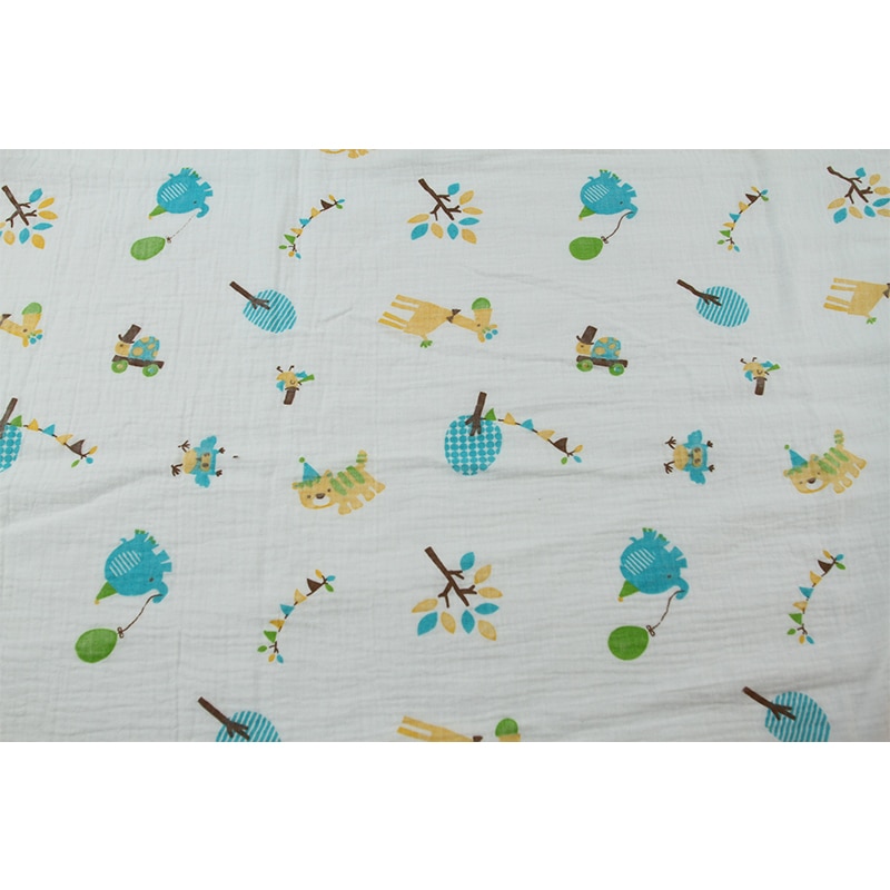 Katoenen stof paddestoel olifant bedrukt doek naaien quilt stoffen voor patchwork handwerk doe-het-zelf handgemaakt materiaal 130 x 100cm