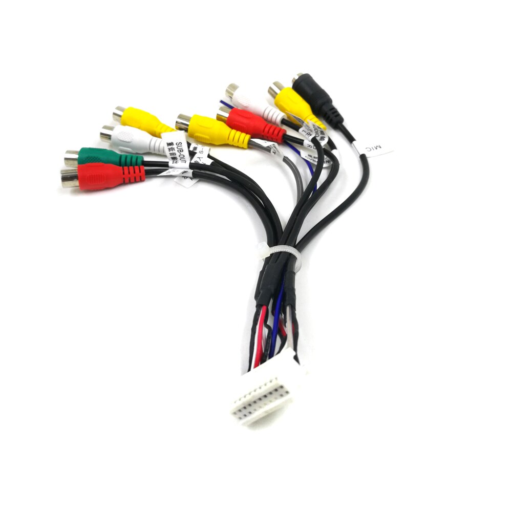 Biurlink android radio stereo rca ulostulo johdin aux-in subwoofer mikrofoni sovitin 20 pin yleiskaapeli  px6