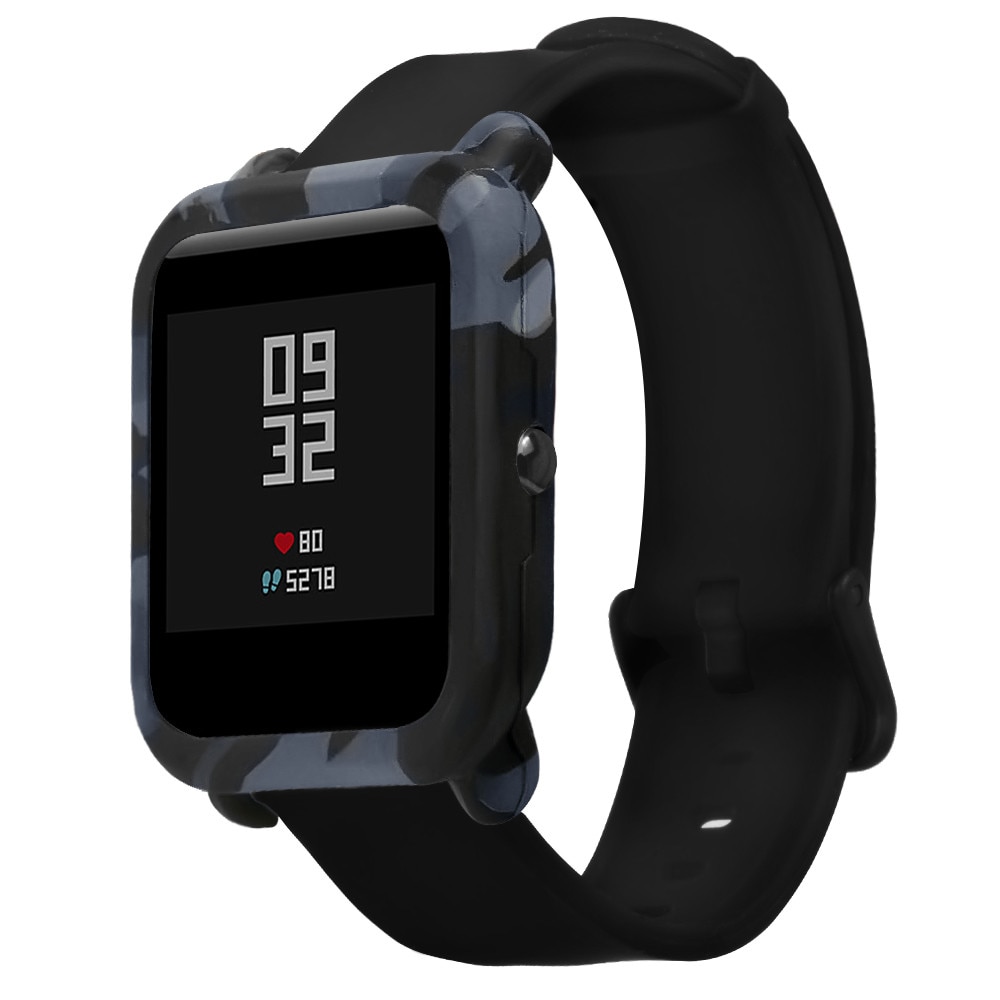 Skydd för huami amazfit bip pace ungdomsklocka smarta tillbehör skyddsram färgglad fodral skal skal mjuk silikonram