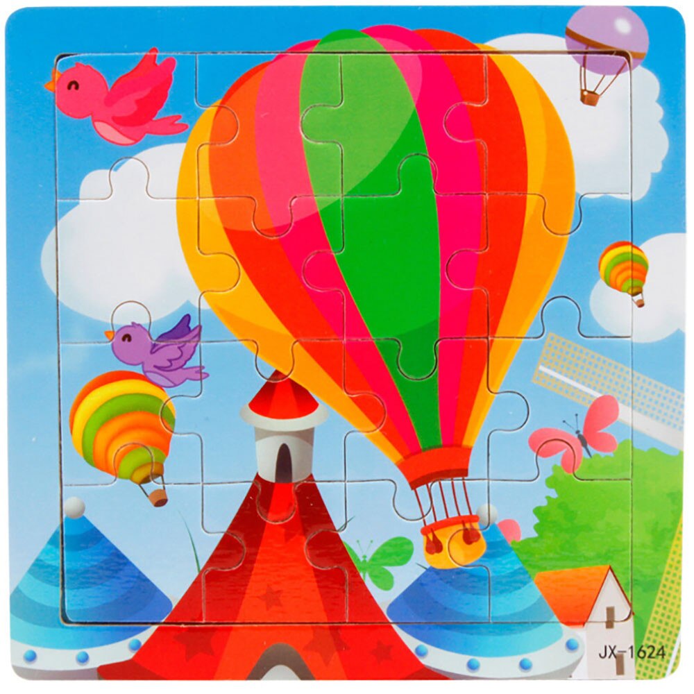 9/14/20 tabletten Kinder Spielzeug Holz Puzzle Holz 3D Jigsaw für Kinder Baby Cartoon Tier Verkehrs Puzzles pädagogisches Spielzeug Z925: B 16 tablets