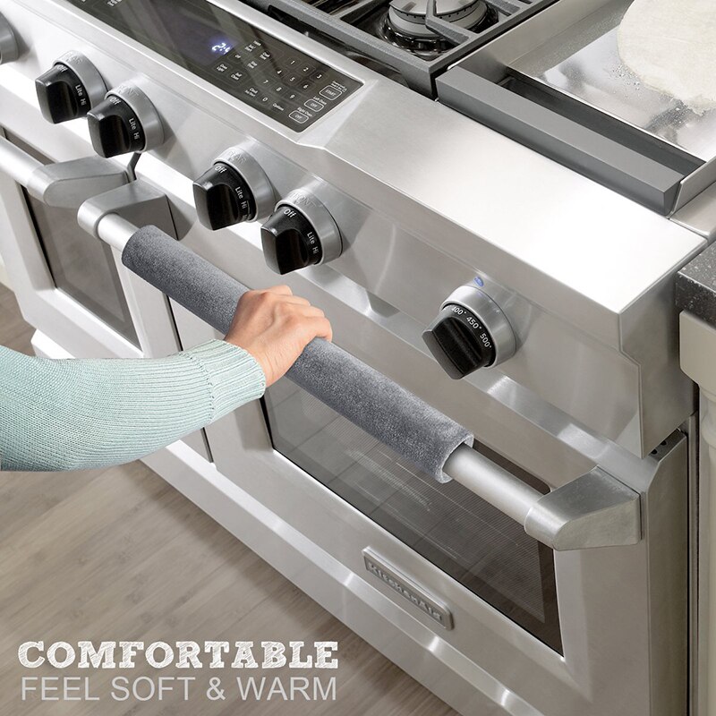 1 Pair Refrigerator Handle Glove Handle Cover Fridge Handle Covers DIY Refrigerator Sleeve Door Knob Covers Velvet Cloth Covers