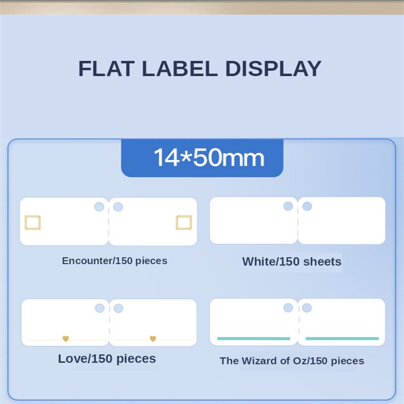D11Printer Label Jewellery Bracelet Waterproof Anti-Oil Tear-Resistant Price Label Pure Color Scratch-Resistant Label Paper Roll