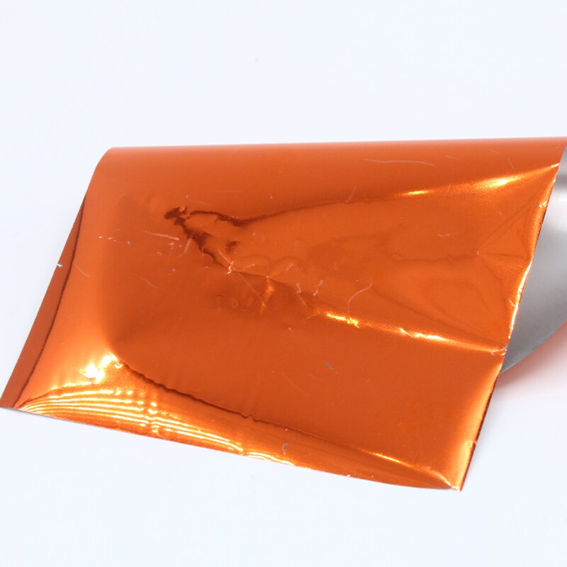 Orange stempling folie papir holografisk transfer laminator folie til gør-det-selv kunsthåndværk julebil: 100 stk