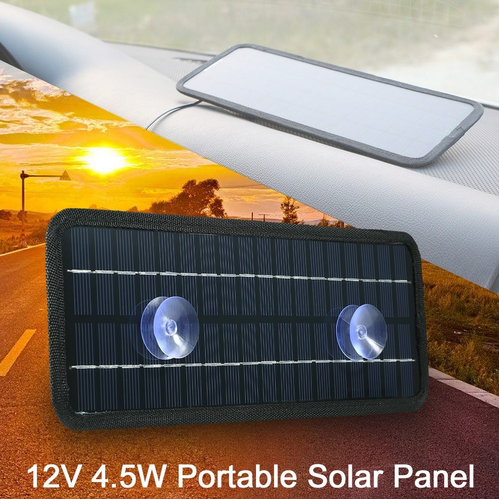Portable Solar Panel Power Car Boat Battery Charger Backup Outdoor