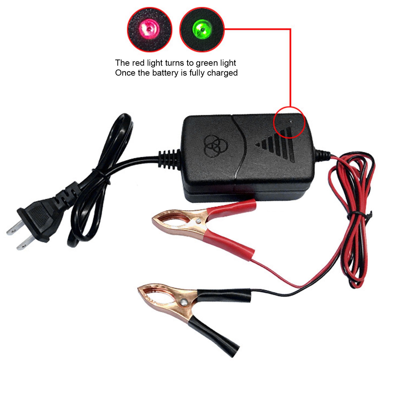 12V Battery Charger Maintainer Amp Volt Trickle Automobile Automatic Battery Charger for Car Truck Motorcycle