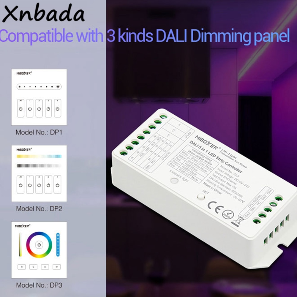 Mlight DALI 5 IN 1 LED Strip Controller DP1 Brightness Dimming Panel DP2 Color Temperature Dimming Panel DP3 RGB+CCT Dimming