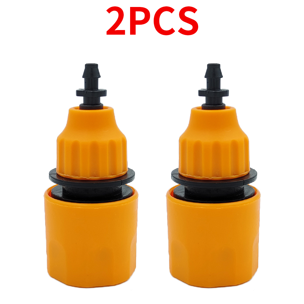 WUJIE Adattatore ad innesto rapido da 2 pezzi con connettore spinato da 1/4 (ID 4 mm) o 3/8 pollici (8 mm) per irrigazione giardino irrigazione serra