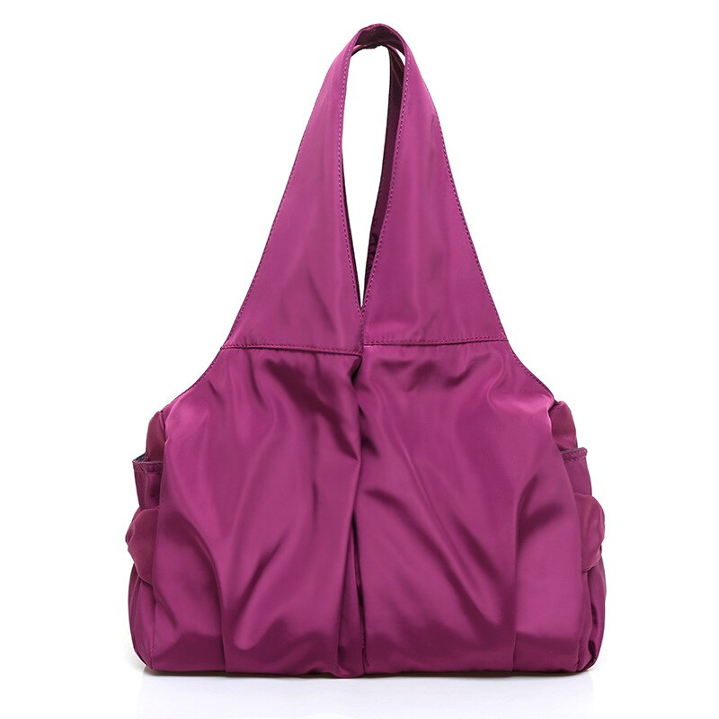 Style Woman's Bag, Single-shoulder, Hand-held Messenger Bag, Waterproof Nylon Bag, High-capacity: Dark Purple