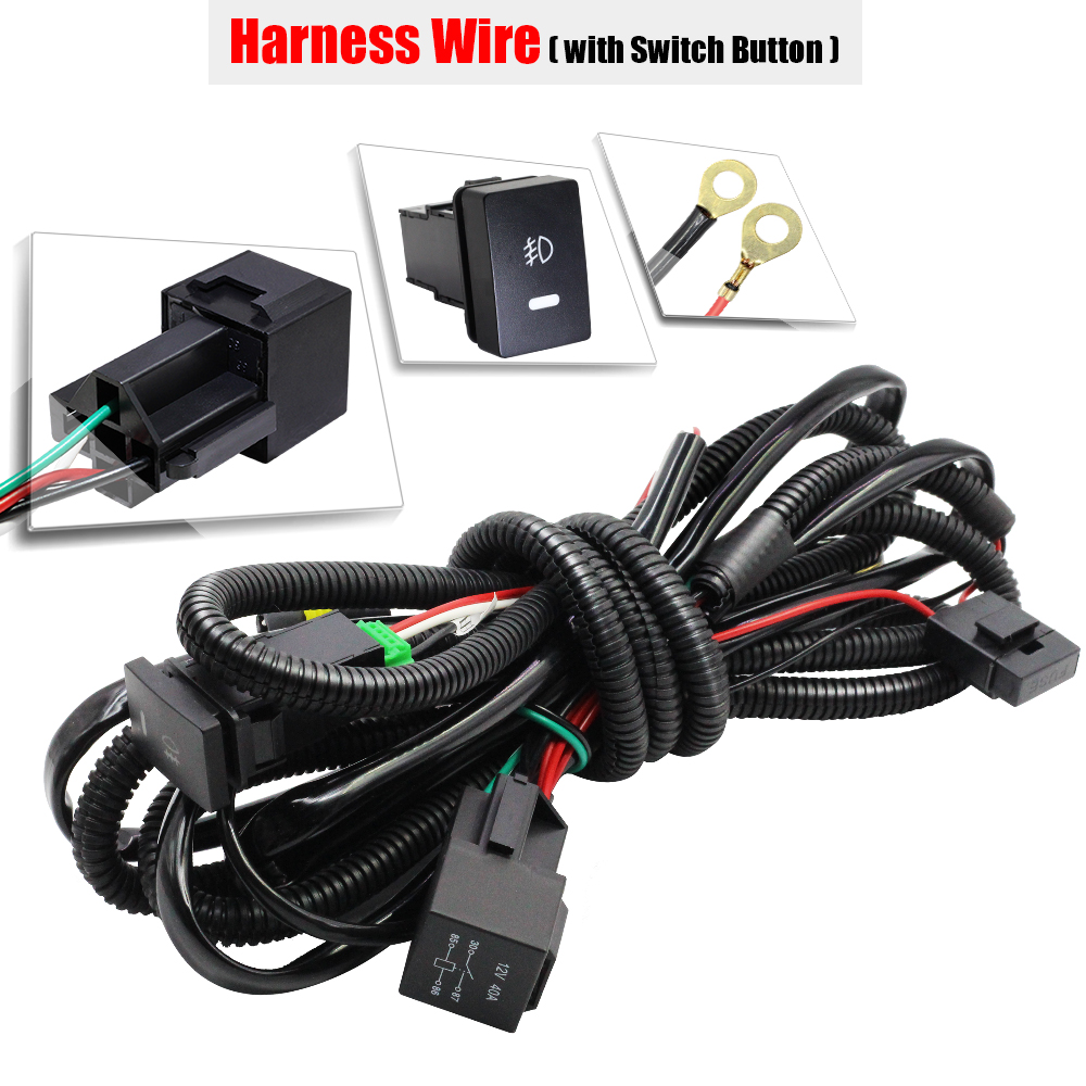 2 X halogenowe światła przeciwmgielne przedni zderzak samochodowy lampa przeciwmgielna 12V dla Nissan Qashqai Juke Micra Dualis słoneczny Teana łobuz NV400 Sentra Wingroad: Harness drut